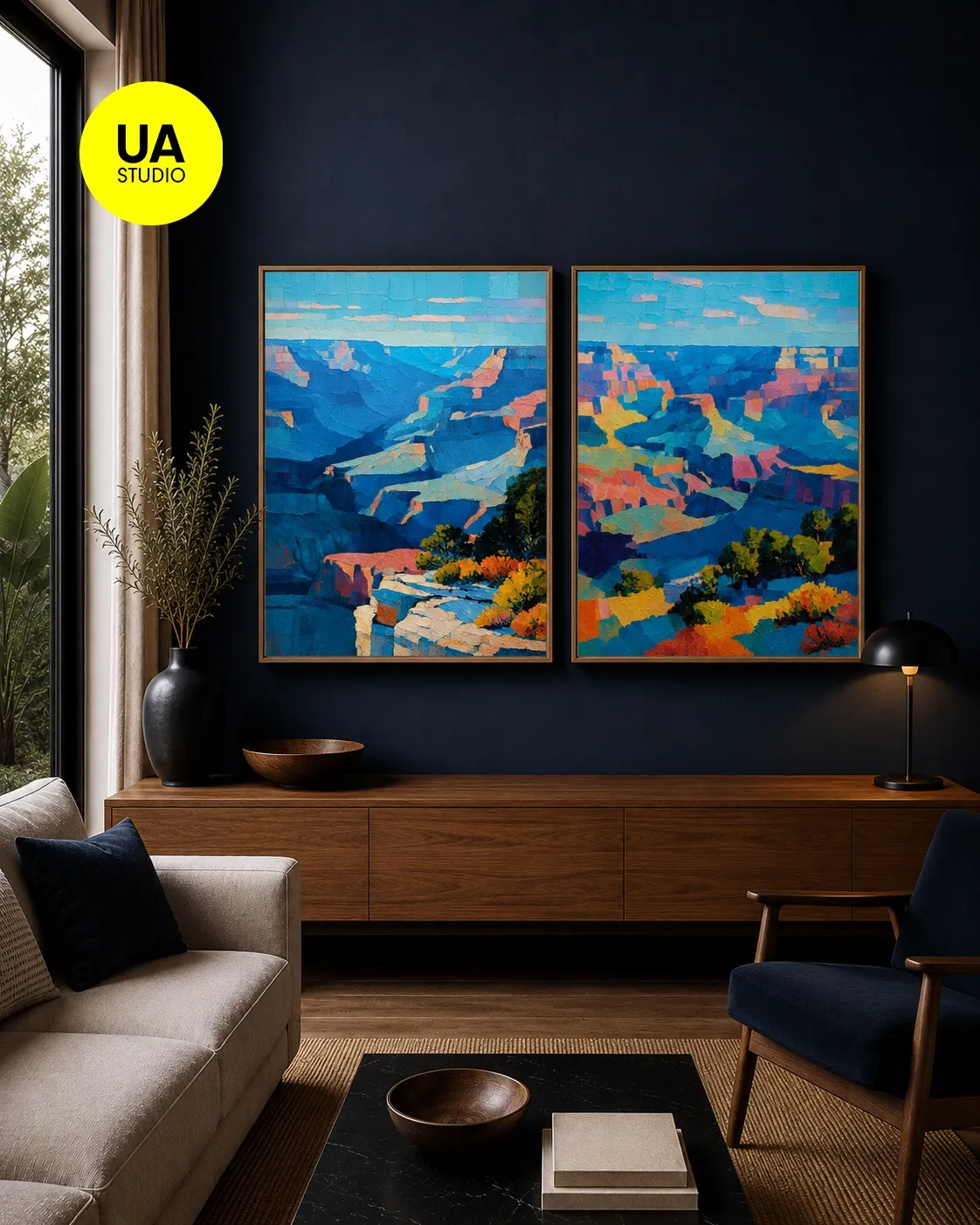 KIT 2 QUADROS DECORATIVOS - grand canyon